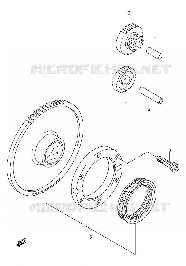STARTMOTOR CLUTCH Suzuki MOTO 800 VOLUSIA 2005  VL800ZK5(E2)
