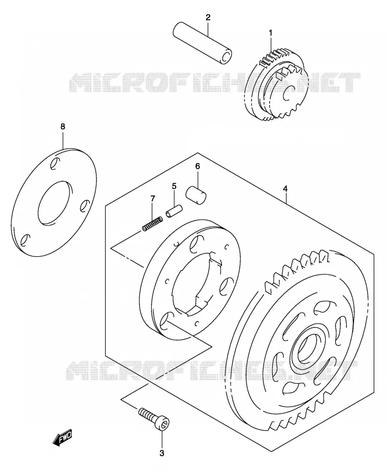 STARTMOTOR CLUTCH Suzuki SCOOTER 150 BURGMAN 2003  UH150K3(P19)