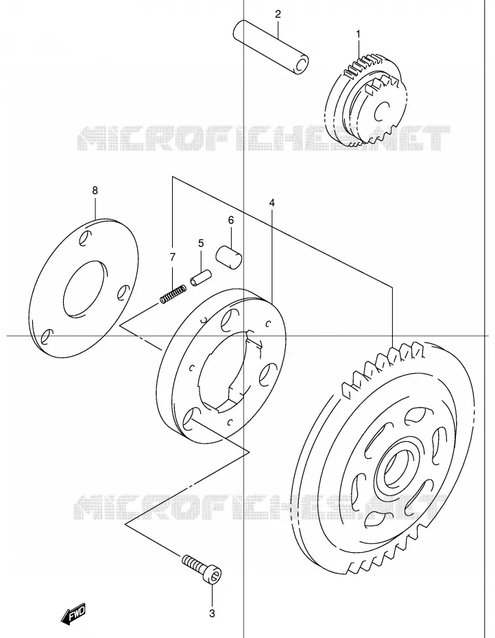 STARTMOTOR CLUTCH Suzuki SCOOTER 150 EPICURO 2001  UC150K1(E34)