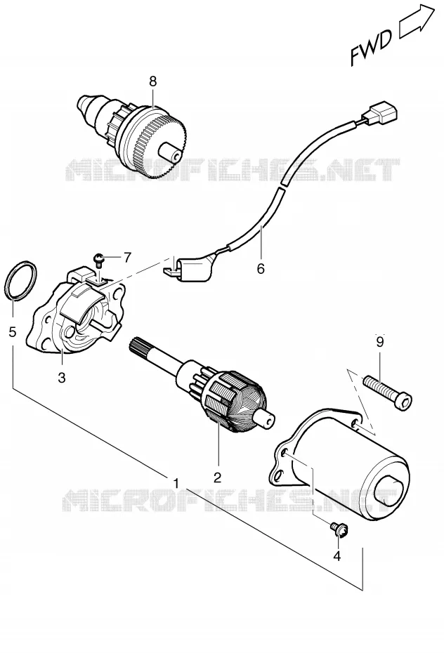 STARTMOTOR Suzuki SCOOTER 50 ESTILETE 2000  UF50Y