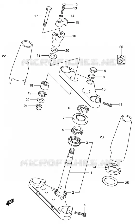 STUURKOLOM (MODELE K5) Suzuki MOTO 800 VOLUSIA 2004  VL800K4(E2)