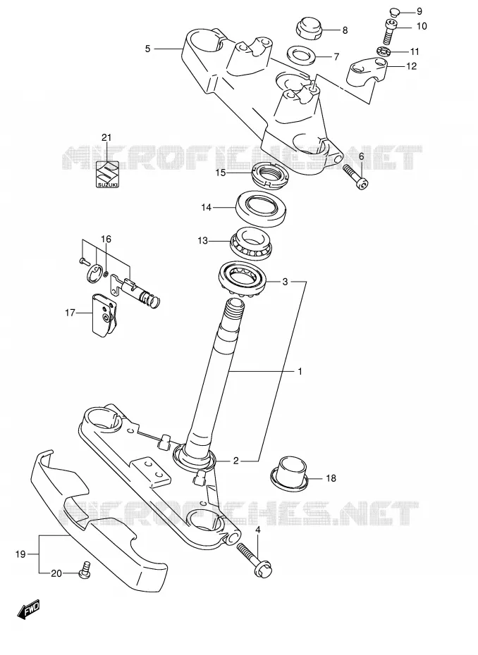 STUURPEN Suzuki MOTO 250 INTRUDER 2007  VL250K7(E19)
