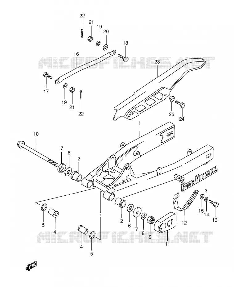 SWINGARM (MODELE L/N/R) Suzuki MOTO 125 TS-ER 1992  TS125ERCN(E1)