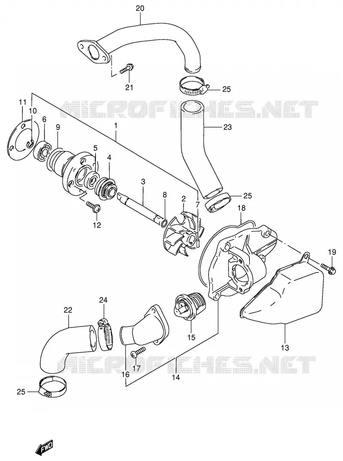 WATERPOMP Suzuki MOTO 800 INTRUDER 1999  VS800GLX(E2)