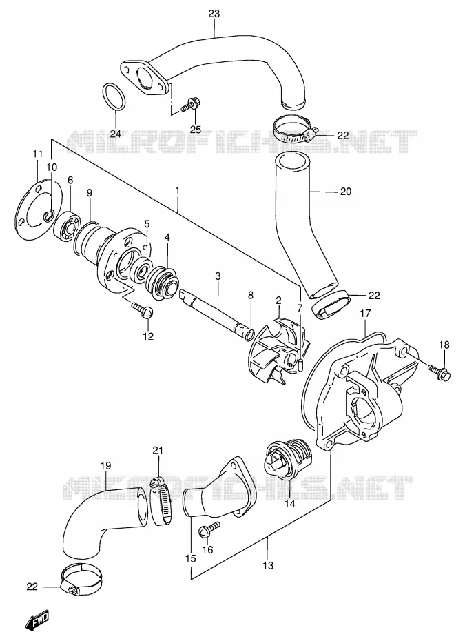 WATERPOMP Suzuki MOTO 800 VX 1990  VX800UL(E4)