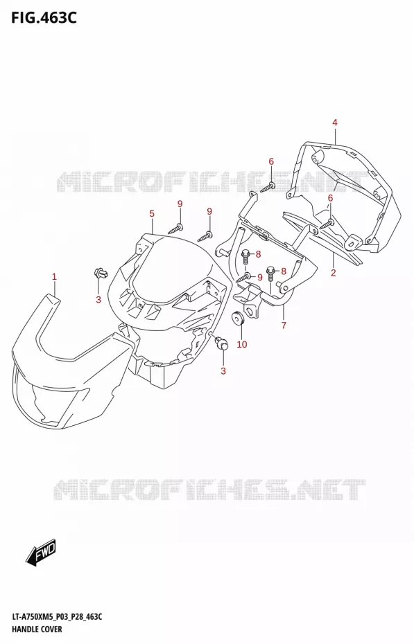 STUUR KUIP (LT-A750XP:(P03,P33)) Suzuki QUAD 750 KINGQUAD 2025  LT-A750XM5