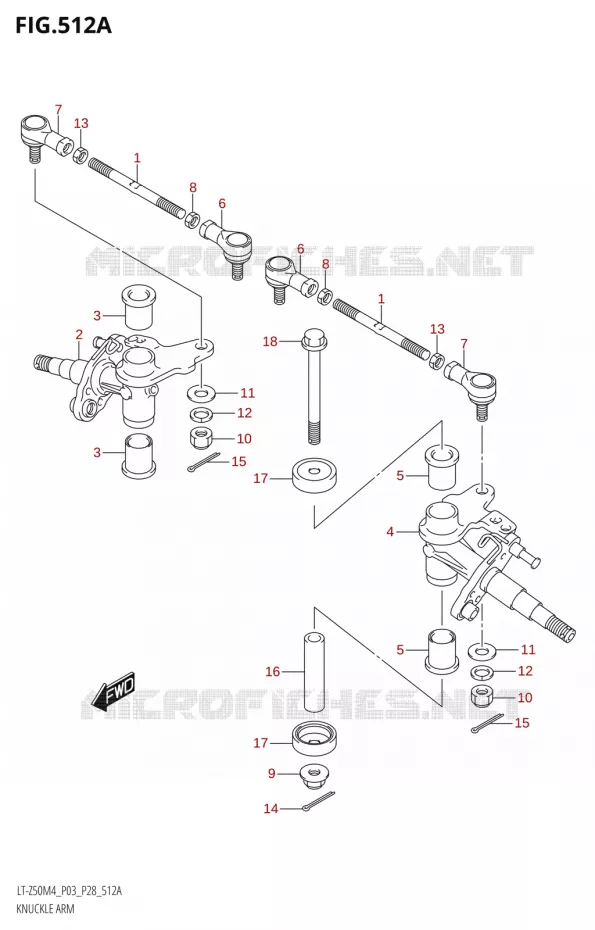 STUURINRICHTING - HUB Suzuki QUAD 50 QUADSPORT 2024  LT-Z50 M4 (E03,E28)