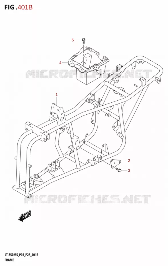 FRAME Suzuki QUAD 50 QUADSPORT 2025  LT-Z50 2025 M5