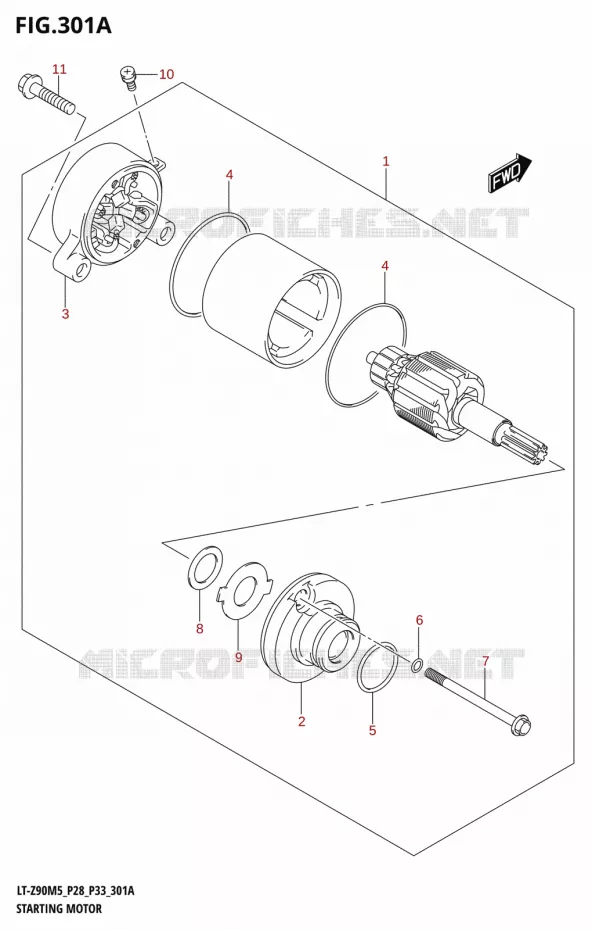 STARTMOTOR Suzuki QUAD 90 QUADSPORT 2025  LT-Z90 2025 M5 (P28)