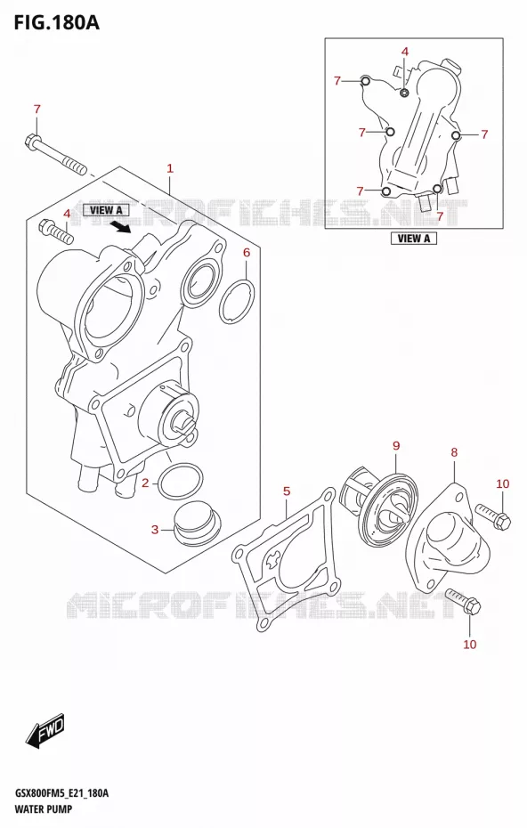 WATERPOMP Suzuki MOTO 800 GSX 2025  GSX800FRQ 2025 M5 (E21)