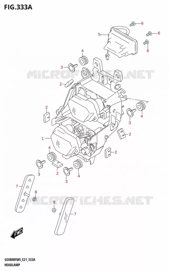 KOPLAMP Suzuki MOTO 800 GSX 2025  GSX800FUQ 2025 M5 (E21)