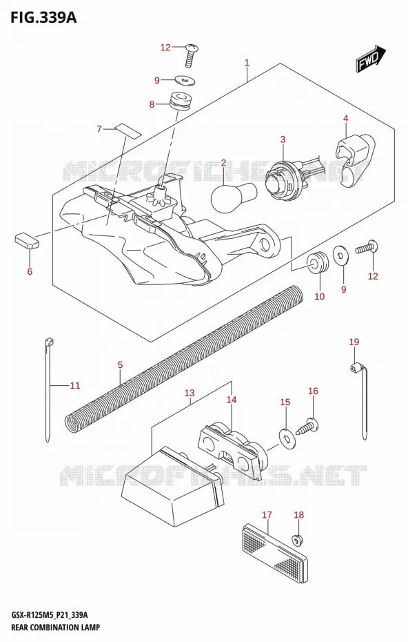 ACHTERLICHT Suzuki MOTO 125 GSX-R 2025  GSX-R125RL 2025 M5 (P21)
