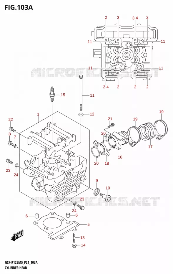 CILINDERKOP Suzuki MOTO 125 GSX-R 2025  GSX-R125RL 2025 M5 (P21)