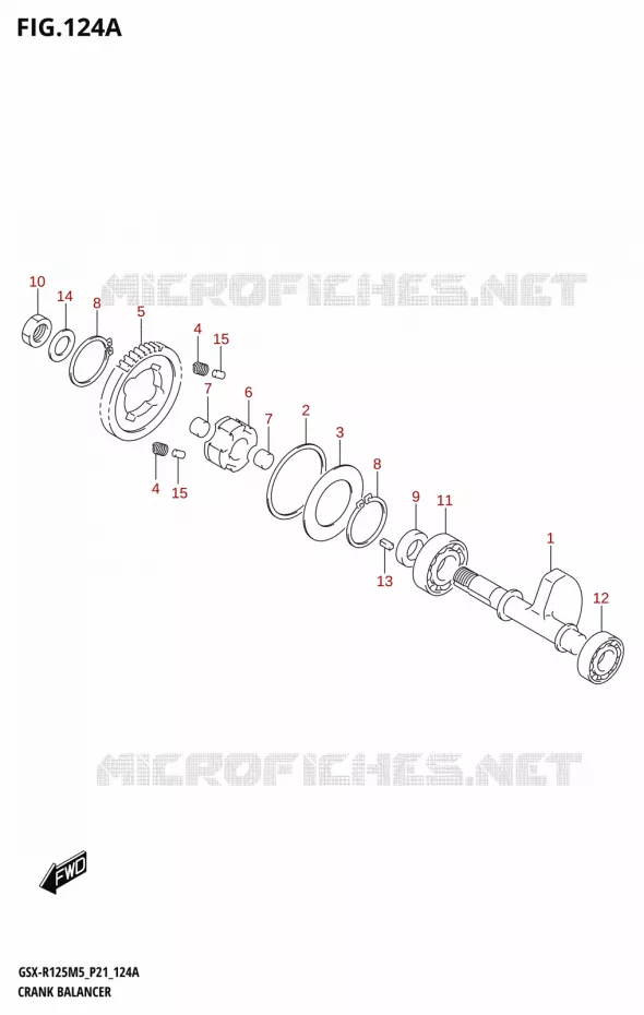 CRANK BALANCER Suzuki MOTO 125 GSX-R 2025  GSX-R125RL 2025 M5 (P21)