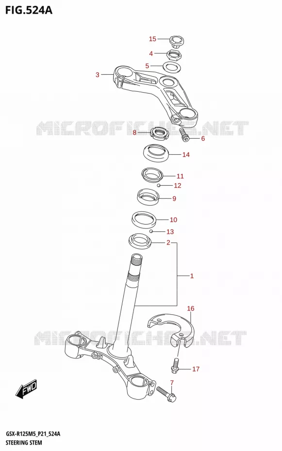 STUURKOLOM Suzuki MOTO 125 GSX-R 2025  GSX-R125RL 2025 M5 (P21)