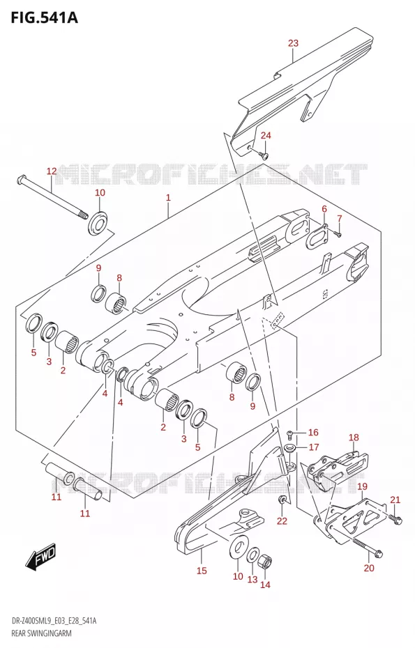 SWINGARM Suzuki MOTO 400 DR-Z 2019  DR-Z400SM 2019 L9 (E28)