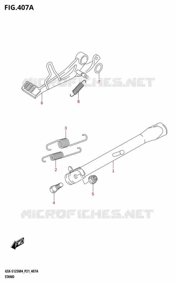 STAND Suzuki MOTO 125 GSX-S 2024  GSX-S125RL / GSX-S125RLX M4 (P21)