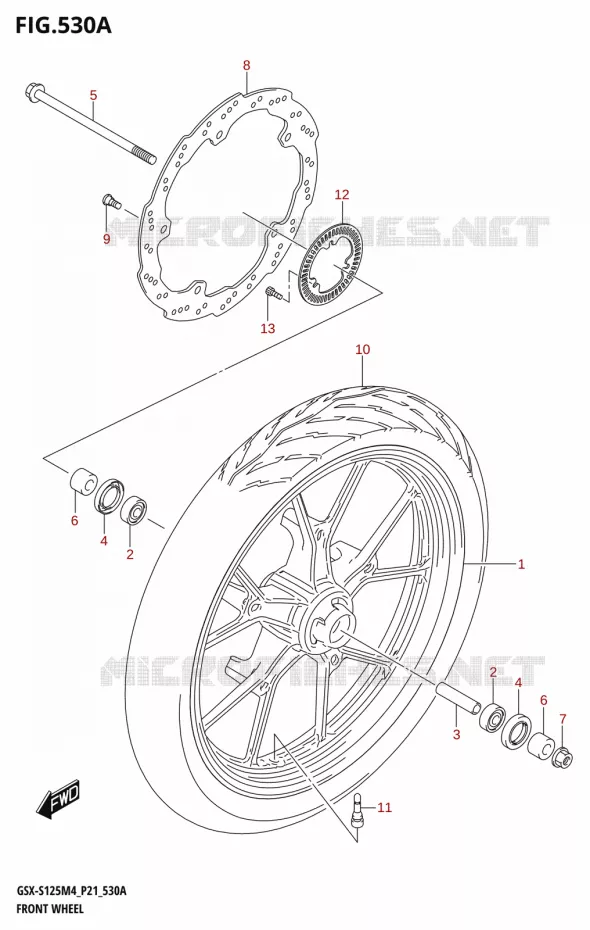 VOORWIEL Suzuki MOTO 125 GSX-S 2024  GSX-S125RL / GSX-S125RLX M4 (P21)