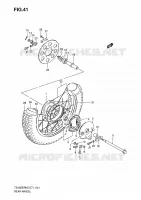 ACHTERWIEL voor Suzuki TS-ER 185 2005