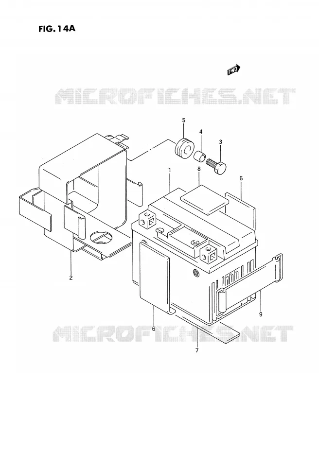ACCU (MODELE N,MODELE P/R E24) Suzuki MOTO 185 TS-ER 1989  TS185ERK(E24)