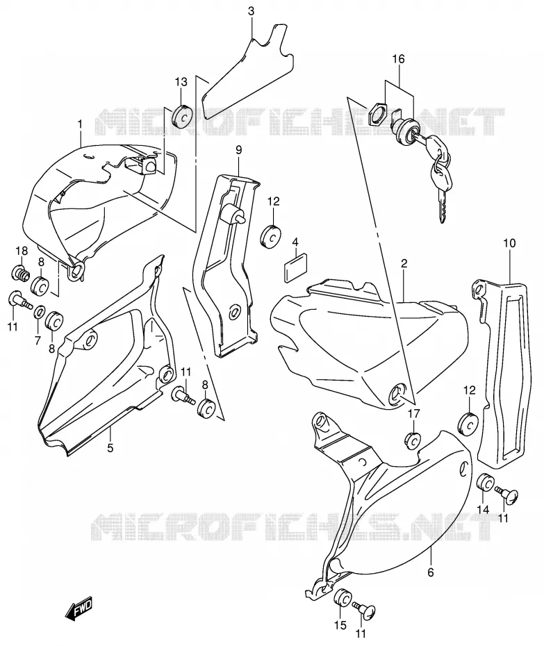 ACHTER KUIP  (MODELE K3) Suzuki MOTO 800 VOLUSIA 2003  VL800ZK3(E2)
