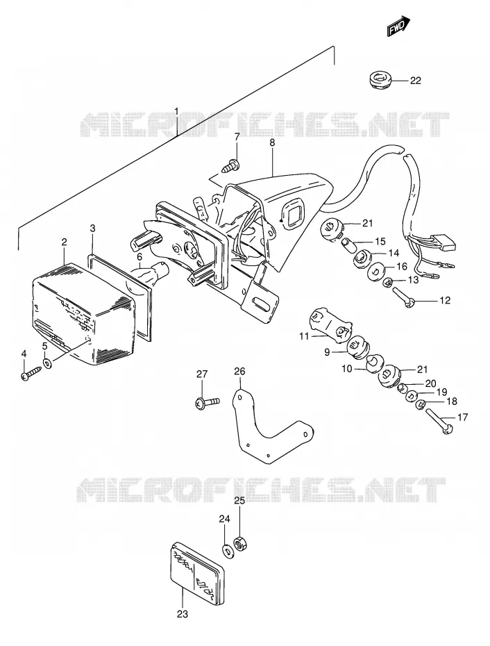 ACHTERLICHT (E22) Suzuki MOTO 50 TS-X 1987  TS50XKH(E1)