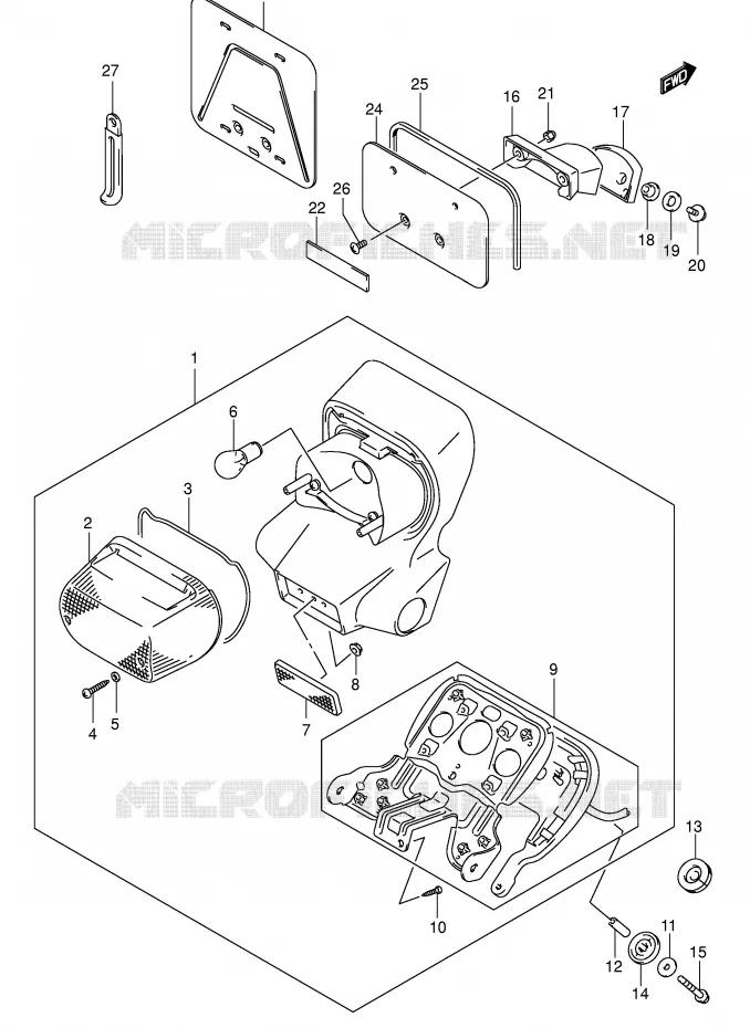 ACHTERLICHT (MODELE K4/K5) Suzuki MOTO 800 VOLUSIA 2004  VL800ZK4(E2)