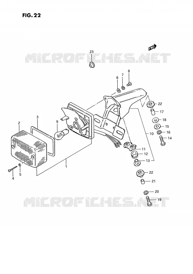ACHTERLICHT (MODELE Z/K/P) Suzuki MOTO 185 TS-ER 1993  TS185ERP(E24)