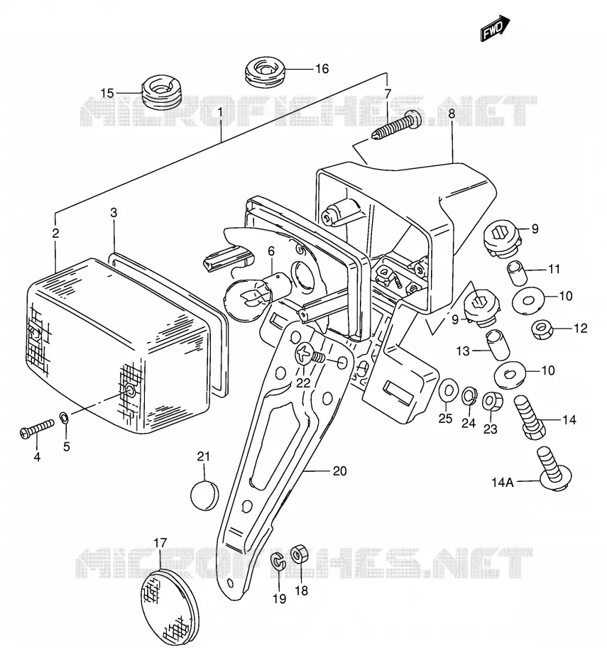 ACHTERLICHT Suzuki MOTO 50 TS-W 1986  TS50WG(E6)
