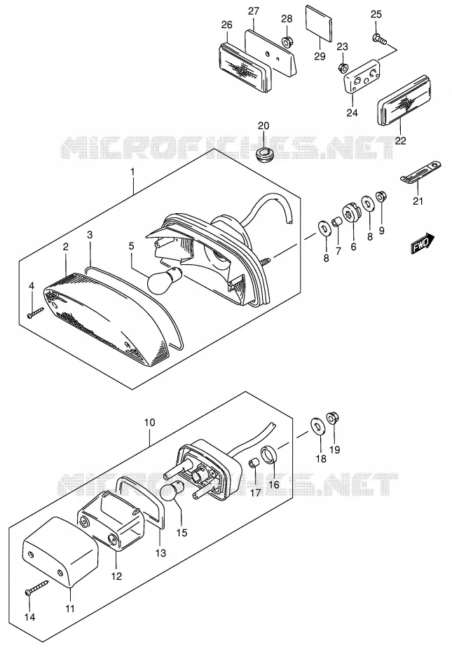 ACHTERLICHT (VS1400GLPK4) Suzuki MOTO 1400 INTRUDER 2007  VS1400K7(E3/E28)
