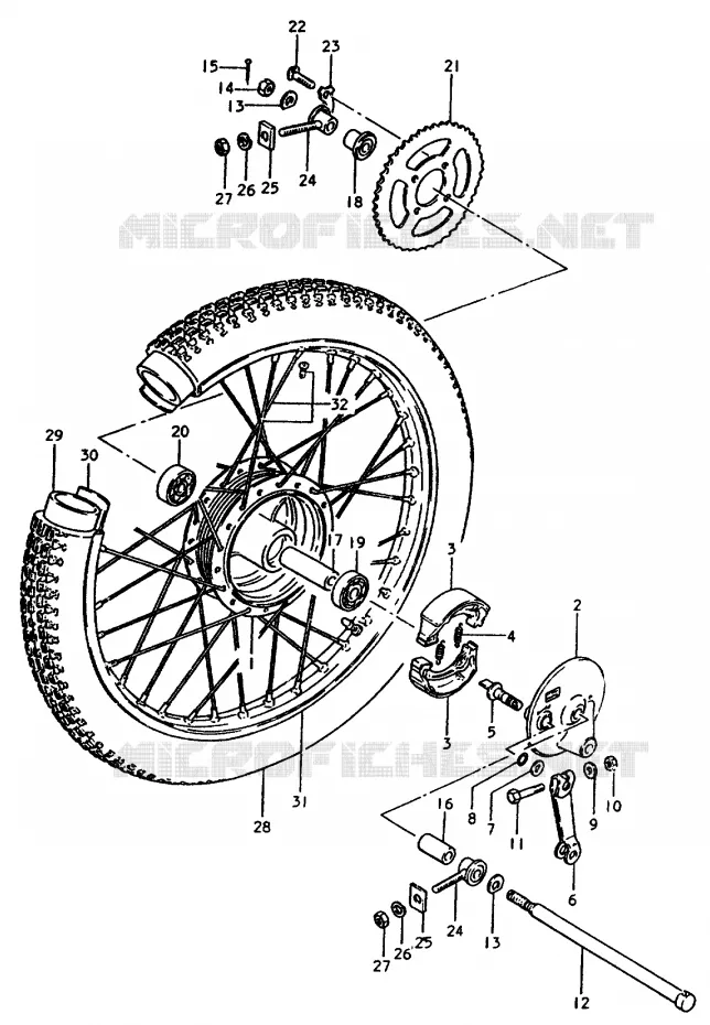 ACHTERWIEL Suzuki MOTO 50 TS-ER 1980  TS50ERPT(T)