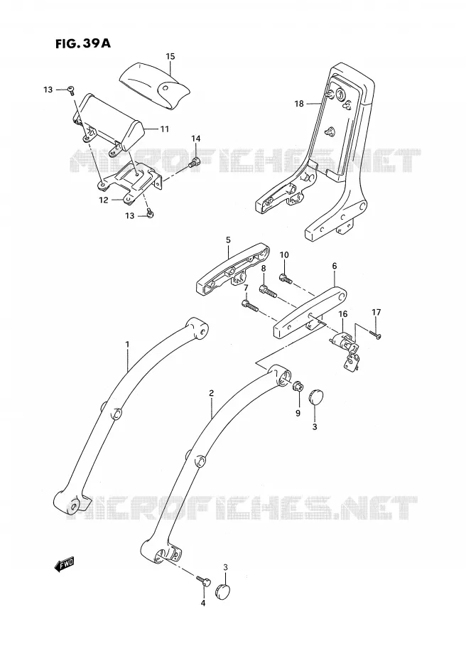 BACKREST (MODELE S E22) Suzuki MOTO 1400 INTRUDER 1992  VS1400GLPN(E2)