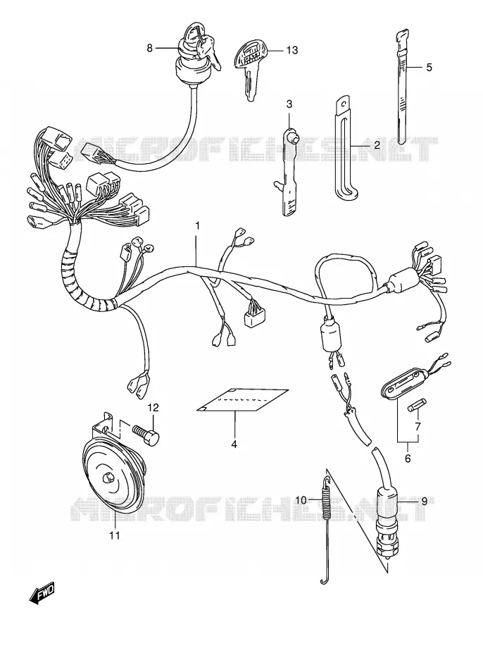 BEDRADING (MODELE R P31) Suzuki MOTO 125 TS-ER 1994  TS125ERR(E1)