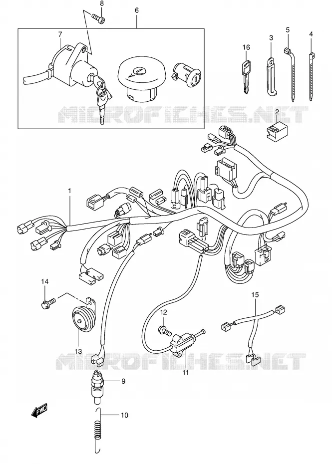 BEDRADING Suzuki MOTO 125 INTRUDER 2004  VL125UK4(E2)