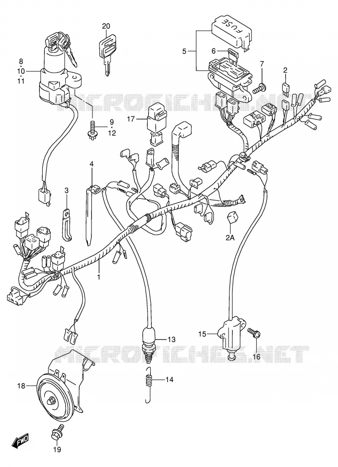 BEDRADING Suzuki MOTO 800 VX 1992  VX800N(E4)