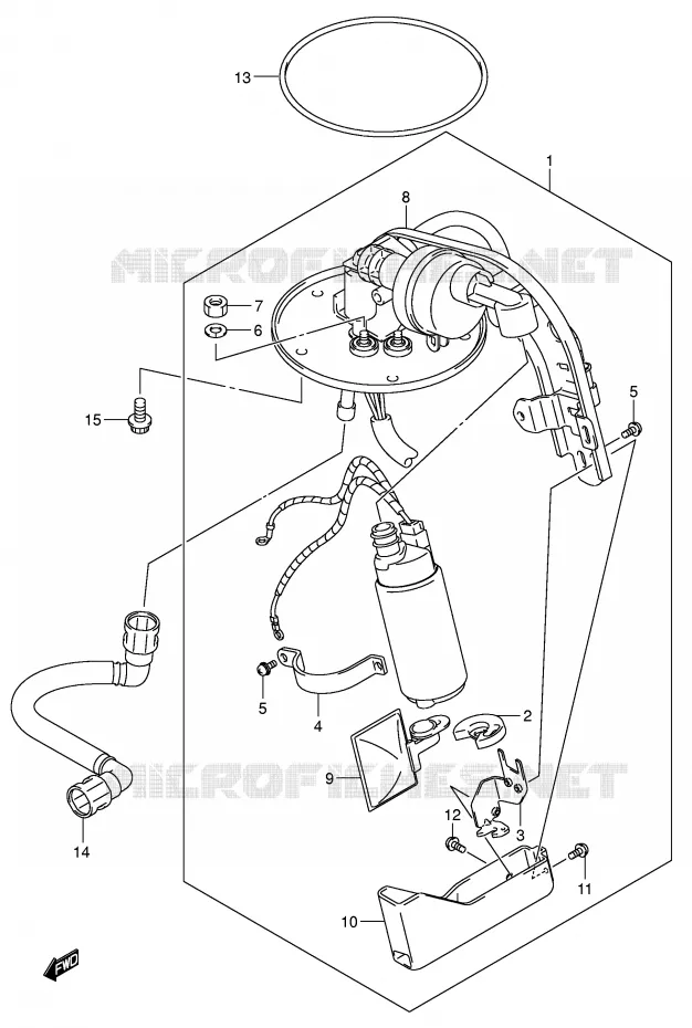 BENZINE POMP (MODELE K5) Suzuki MOTO 800 VOLUSIA 2005  VL800ZK5(E2)