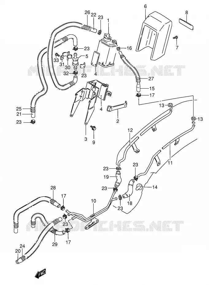 CANISTER (MODELE K1/K2/K3/K4 E33) Suzuki MOTO 800 INTRUDER 2004  VS800GLK4(E3/E28)