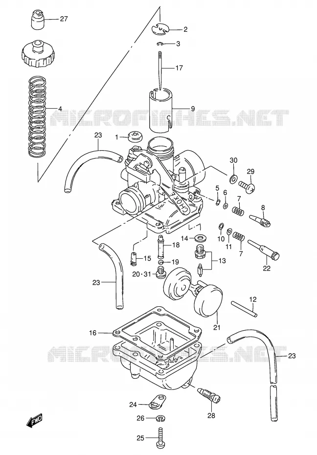 CARBURATOR Suzuki MOTO 50 TS-W 1984  TS50WE(E6)