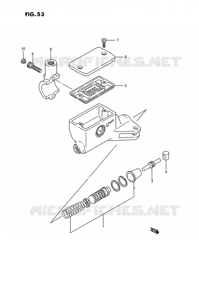 CLUTCH HOOFDREMCILINDER (VS1400GLFH/GLFJ/GLFL/GLFM/GLFN/GLFP) Suzuki MOTO 1400 INTRUDER 1990  VS1400GLPL(E2)