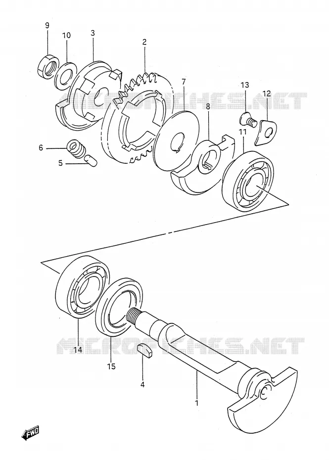 CRANK BALANCER Suzuki MOTO 200 TS-R 1991  TS200RM(E28)