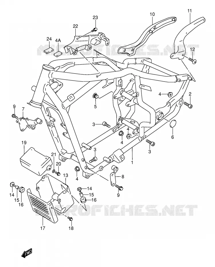 FRAME Suzuki MOTO 1500 INTRUDER 2000  VL1500Y(E2)