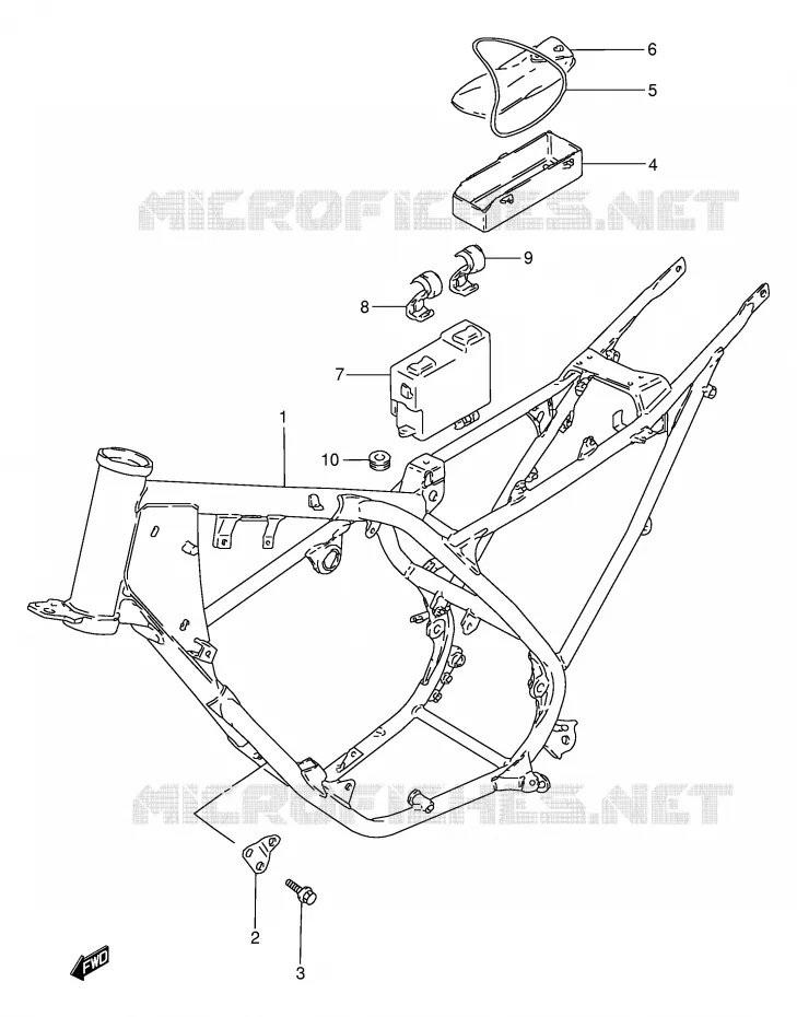 FRAME Suzuki MOTO 50 TS-W 1995  TS50WS(E6)