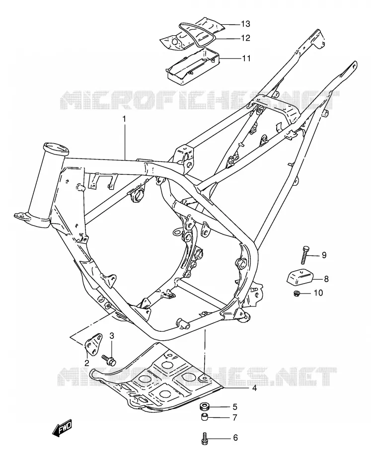 FRAME Suzuki MOTO 50 TS-X 1991  TS50XAM(E4)