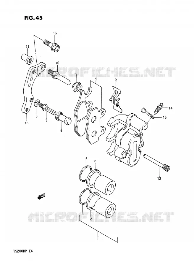FRONT CALIPER Suzuki MOTO 200 TS-R 1992  TS200RN(E4)