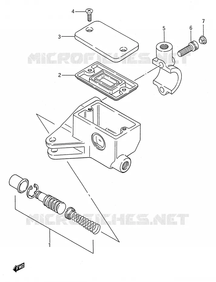 FRONT HOOFDREMCILINDER (MODELE H/J) Suzuki MOTO 1400 INTRUDER 1990  VS1400GLPL(E28)