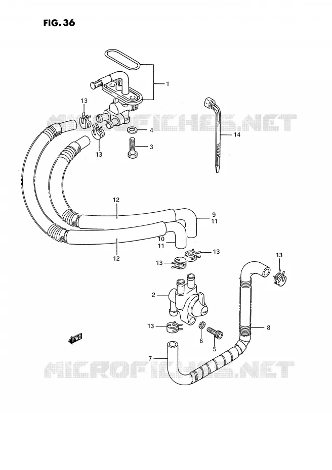 FUEL COCK (MODELE H/J/K/L/M/N/P/R) Suzuki MOTO 1400 INTRUDER 1992  VS1400GLFN(E2)