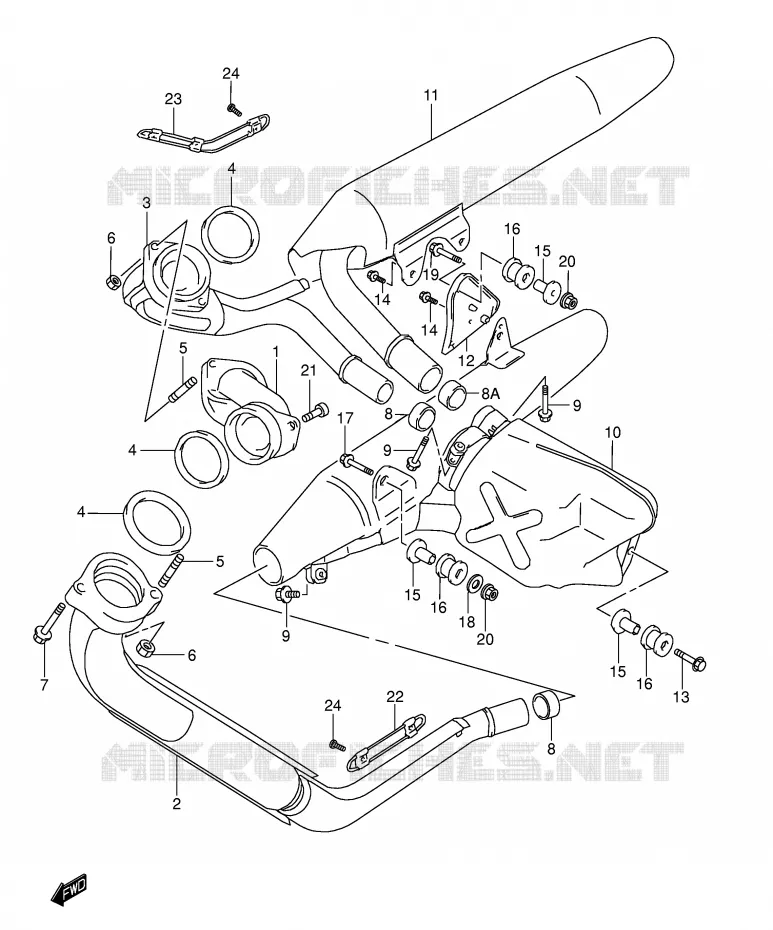GELUIDDEMPER (MODELE W/X/Y) Suzuki MOTO 1500 INTRUDER 2000  VL1500Y(E2)