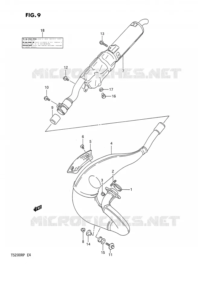 GELUIDDEMPER Suzuki MOTO 200 TS-R 1993  TS200RP(E4)