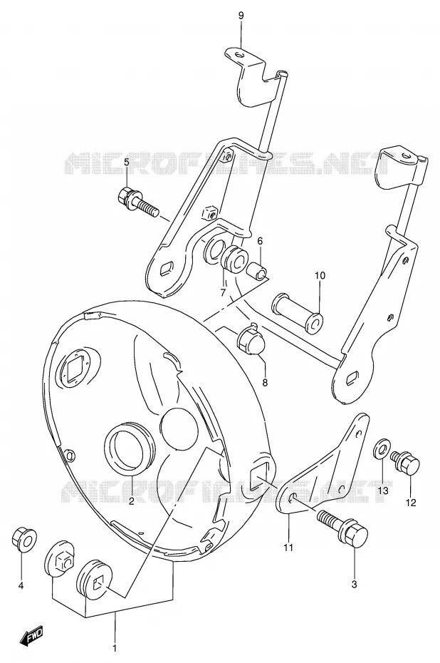 HEADLIGHT BOWL (MODELE R/T) Suzuki MOTO 800 VX 1993  VX800P(E4)