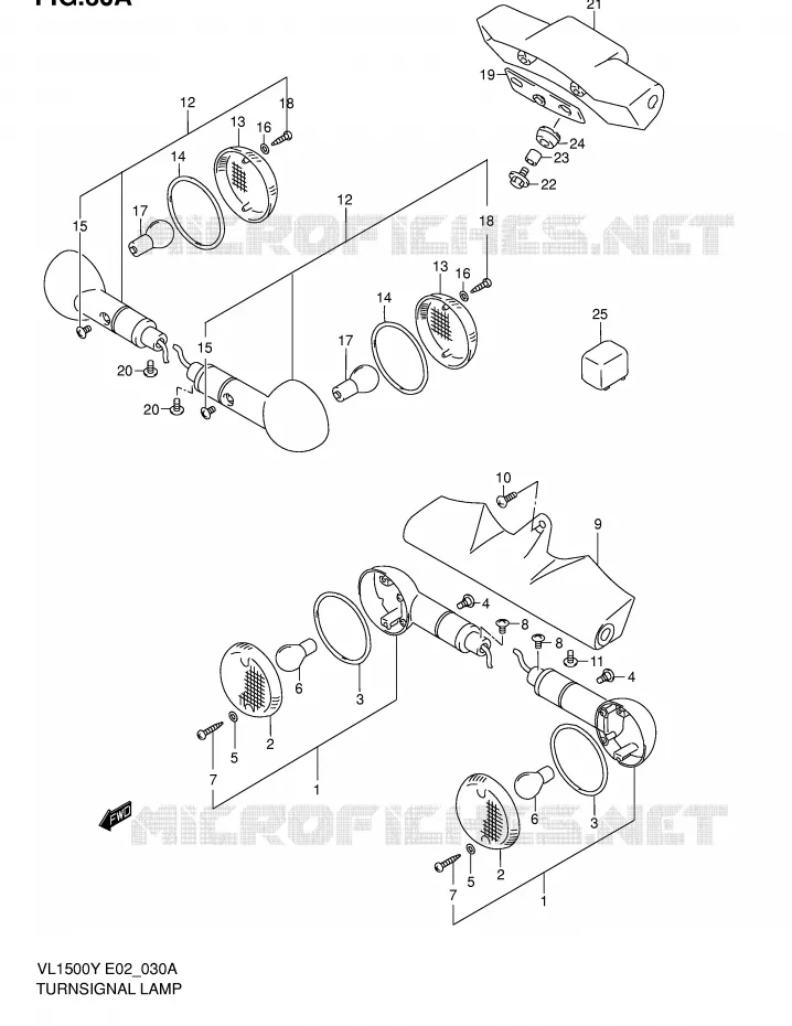 INDICATOREN (MODELE K2/K3) Suzuki MOTO 1500 INTRUDER 2002  VL1500K2(E2)